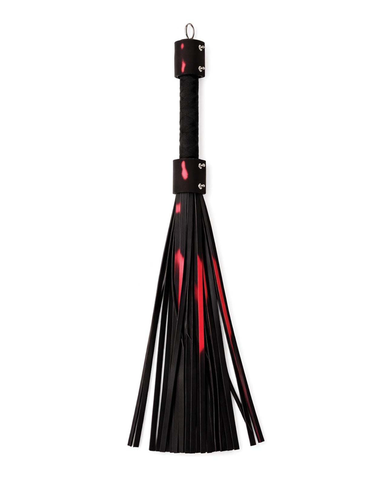 Heat Tease Flogger - Black/Pink