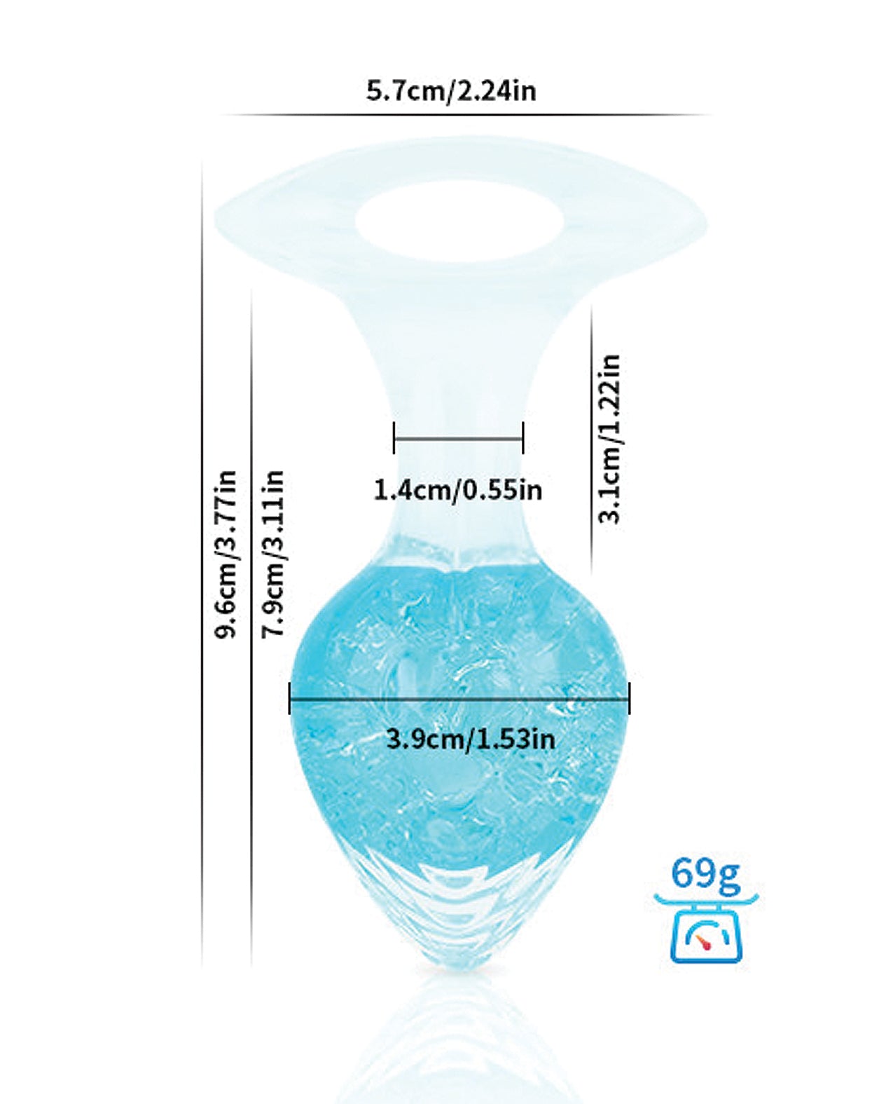 Luxe Prism Medium Plug - Blue