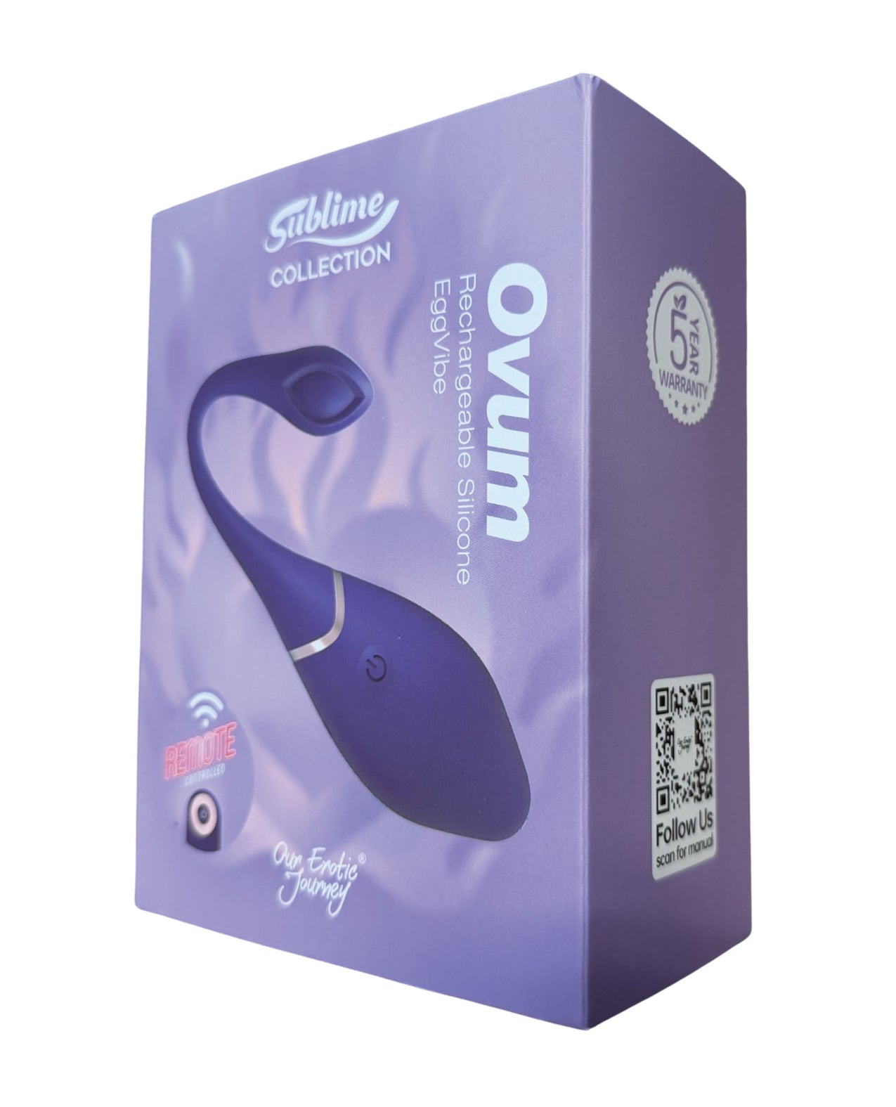 Sublime Ovum Rechargeable Silicone Egg Vibrator - Purple