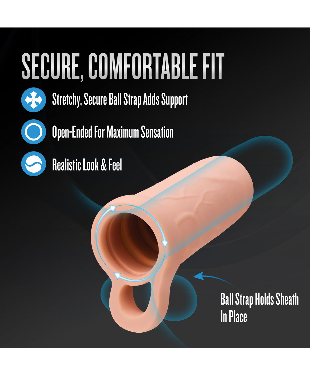 Blush Performance 3.5" Enhancement Sleeve - Beige