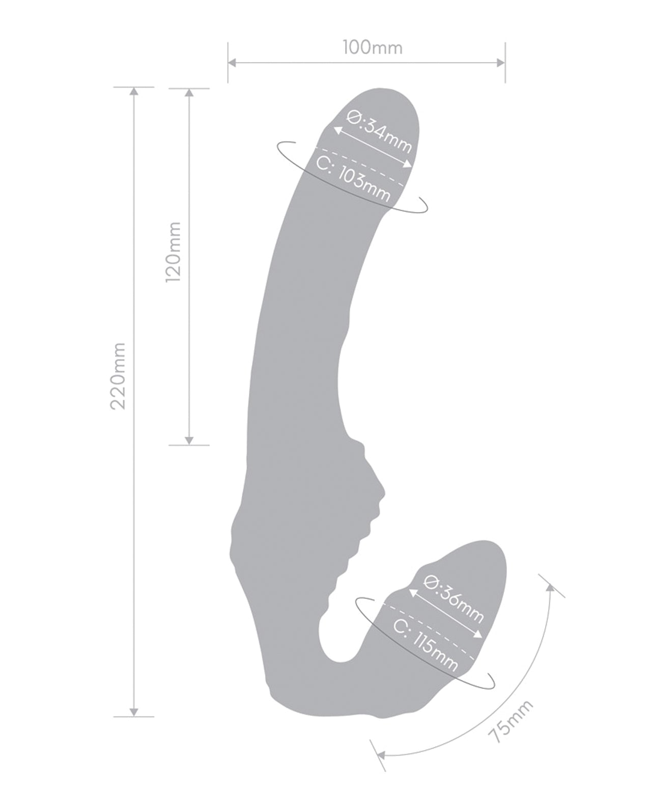 Strapless Together Remote Controlled Vibrator