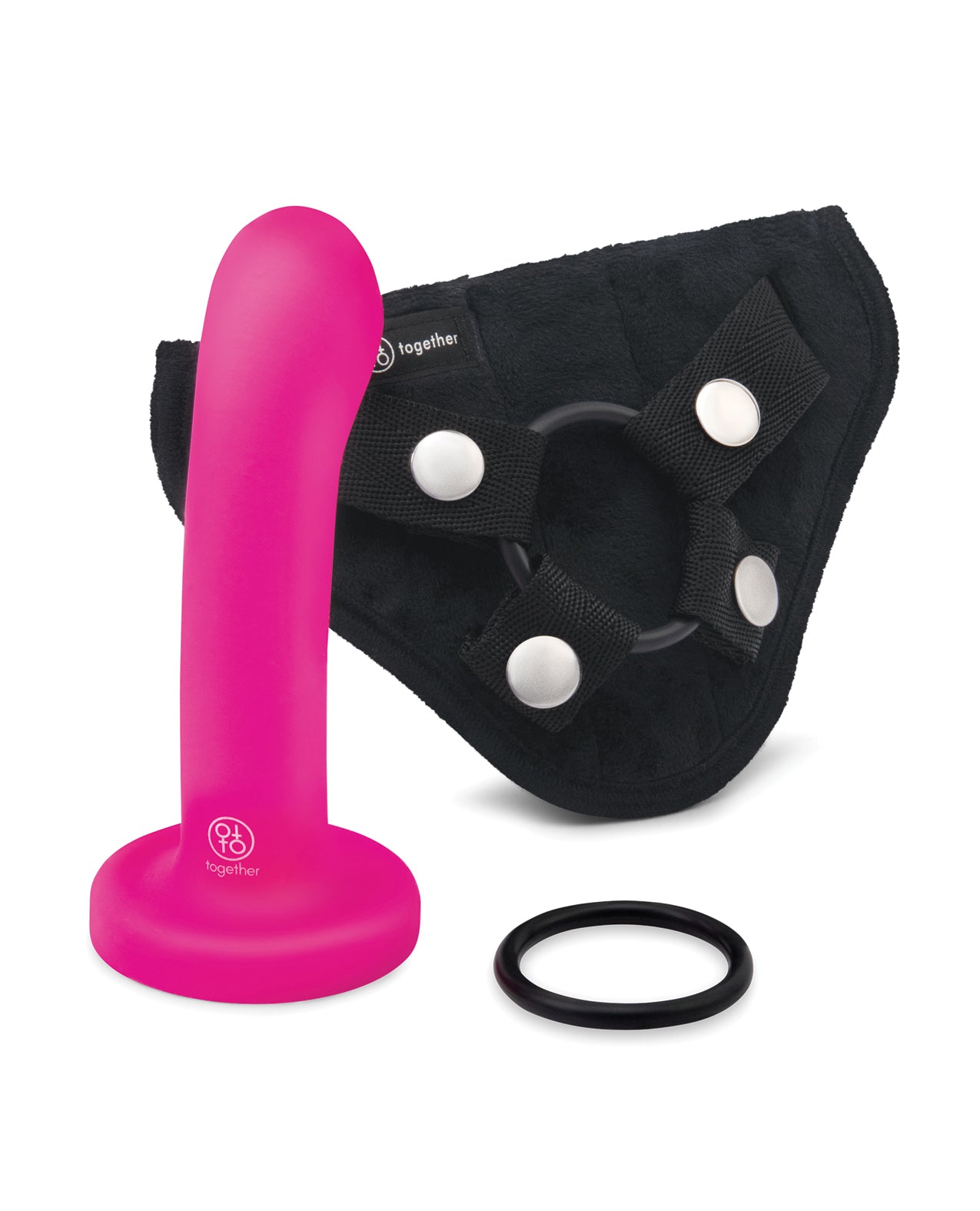Together Pop 5.5 Silicone Dildo & Harness Set