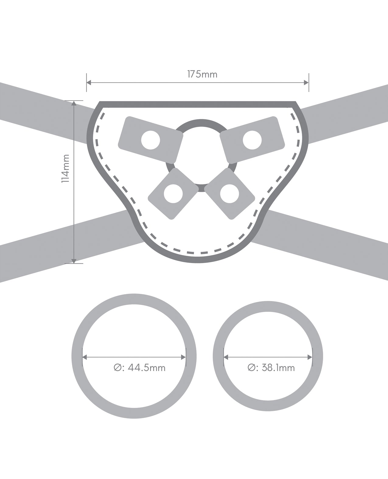 Together Pop 5.5 Silicone Dildo & Harness Set
