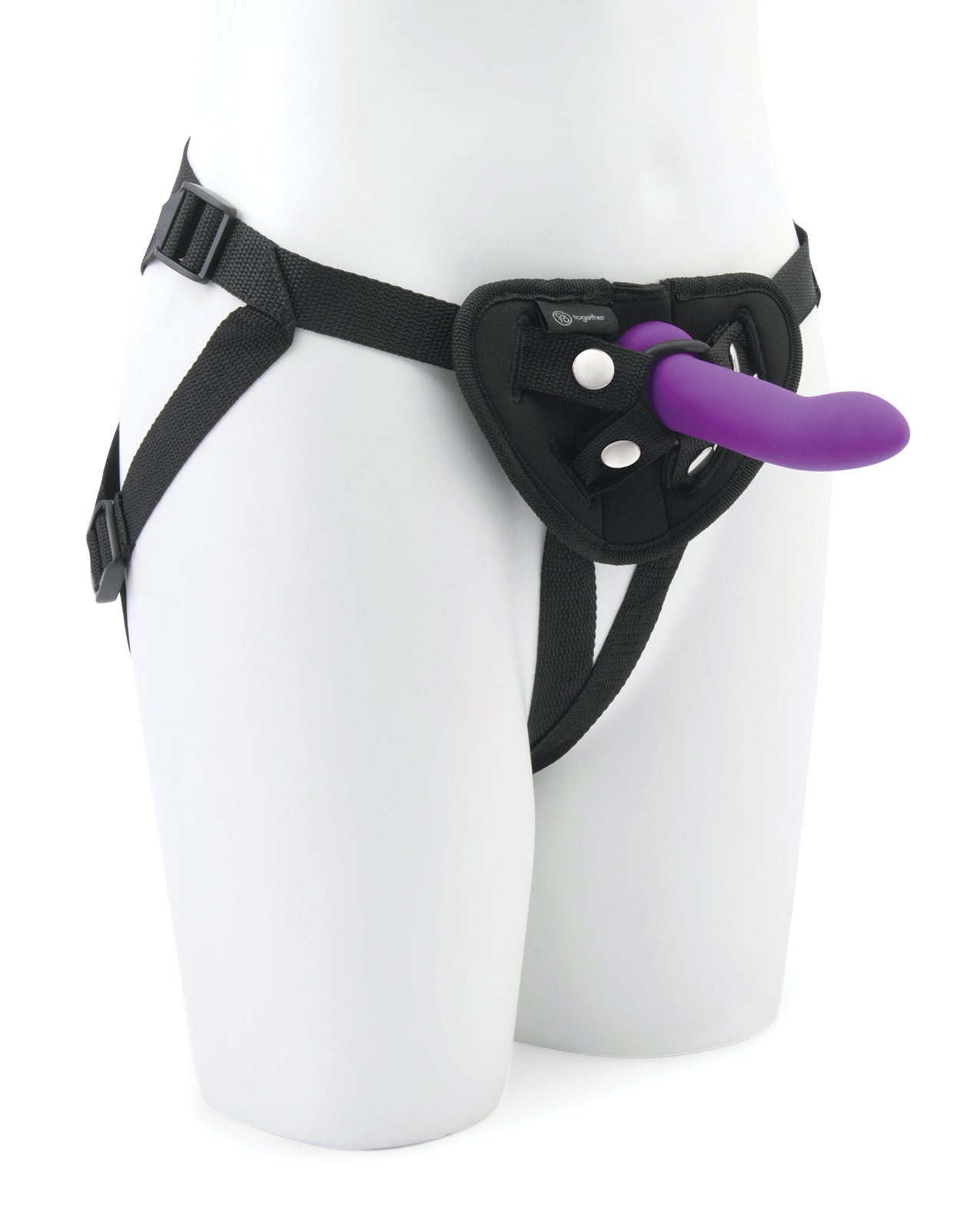 Together 2 pc 5.5 & 7.75 Silicone Dildo & Harness Set