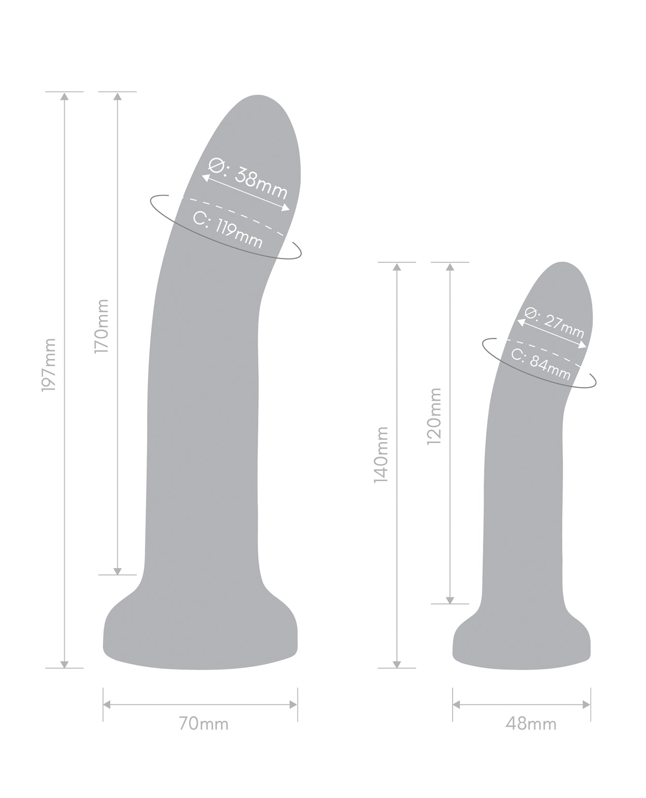 Together 2 pc 5.5 & 7.75 Silicone Dildo & Harness Set
