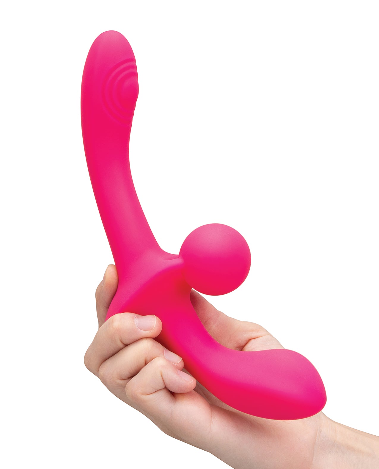 Together Double Tap Double-Ended Vibrating Strapless Strap-On