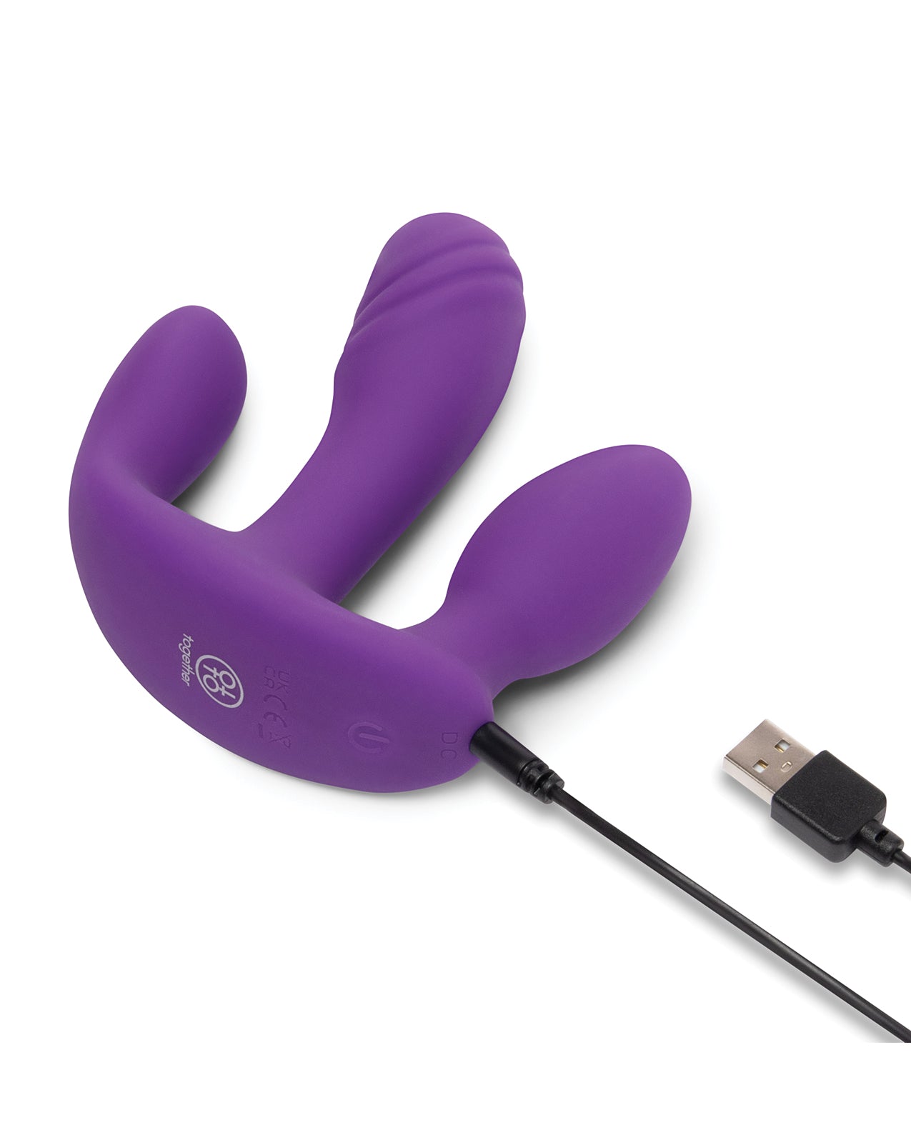 Together Blended Pleasure Remote Controlled Triple-Pronged Vibrator