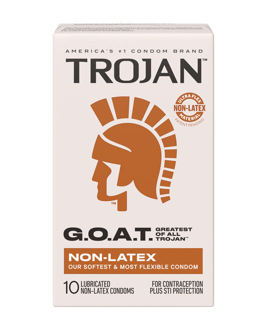 Trojan G.O.A.T. Non-Latex Lubricated Condoms - Box of 10