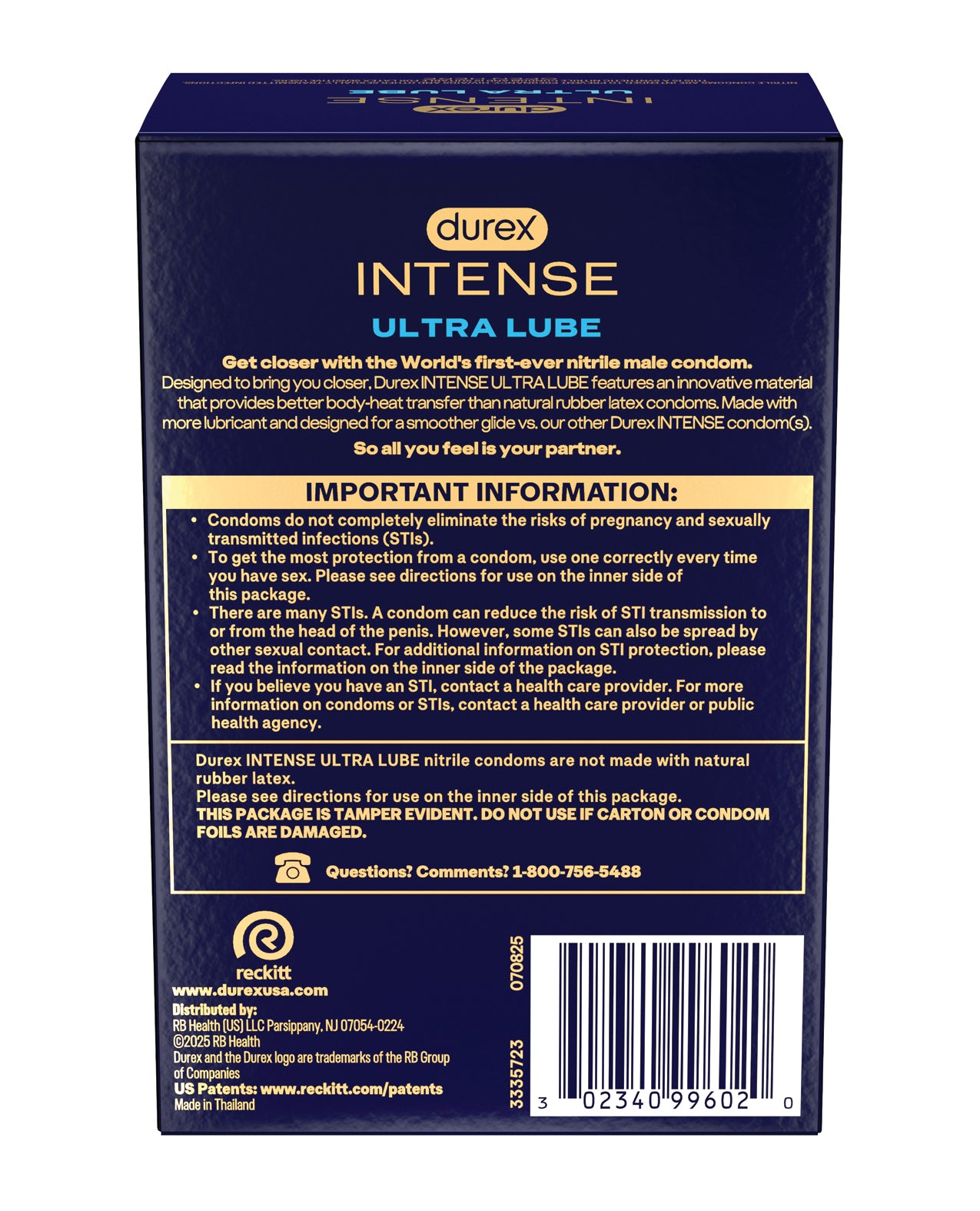 Durex Intense Ultra Lube Condoms - Box of 24
