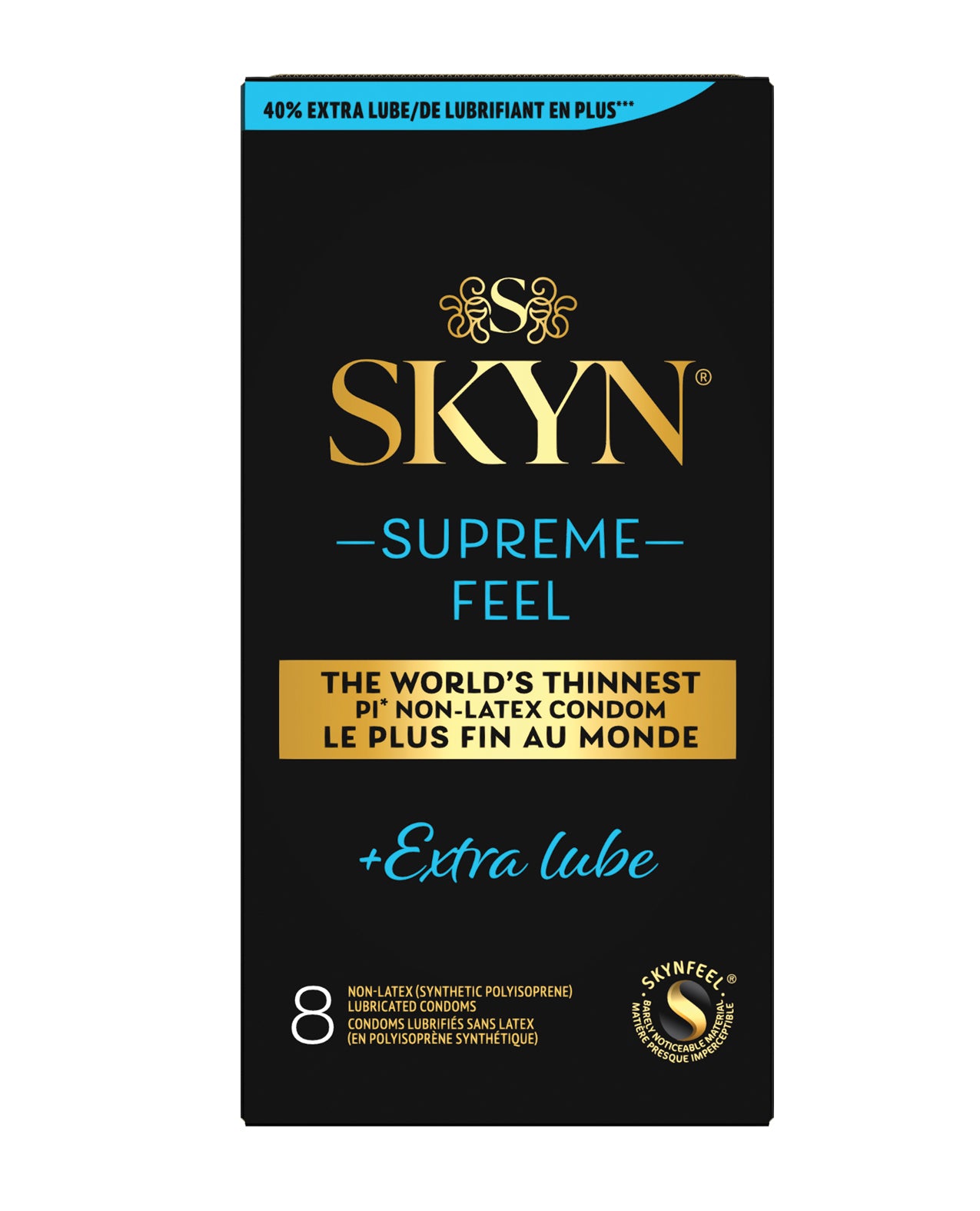 Lifestyles SKYN Supreme Feel Extra Lubrication Condoms - Box of 8