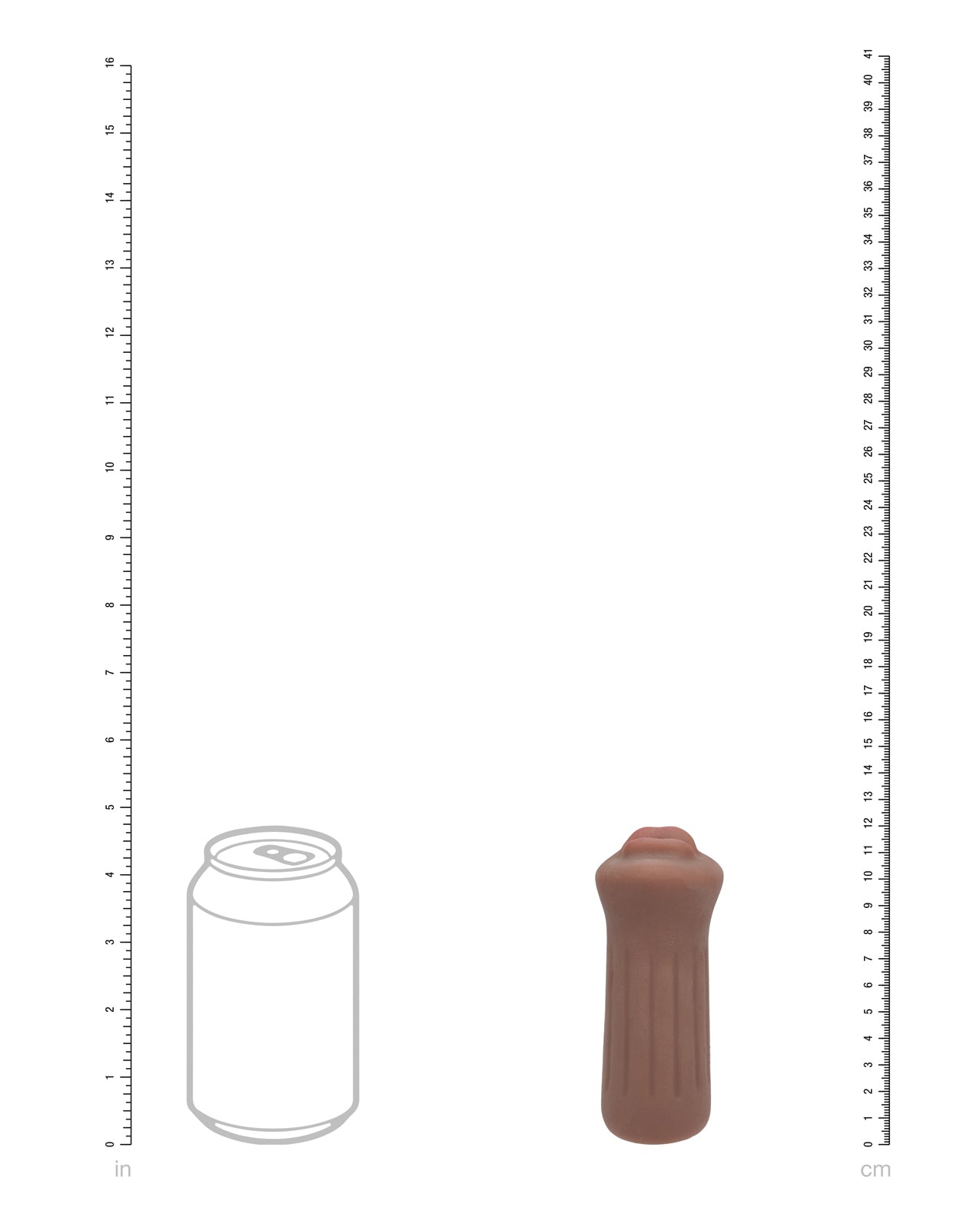 Shots Xkin RAW The Grip Small Masturbator - Brown