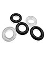 Hunky Junk Jacker 5 Pack Cockring - Clear/Black