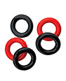 Hunky Junk Jacker 5 Pack Cockrings - Red/Black
